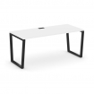 Style Project Direct Стол письменный SN-6T2.SR-014.M Белый/Металл Черный/Заглушка Металл Черный 1580