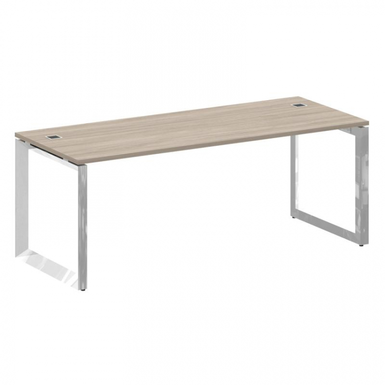 Onix Direct Lux Стол руководителя О-обр. м/к M-O.MO-SRR-6.8 Дуб Аттик/Нержавеющая Сталь/Хром 1980*80