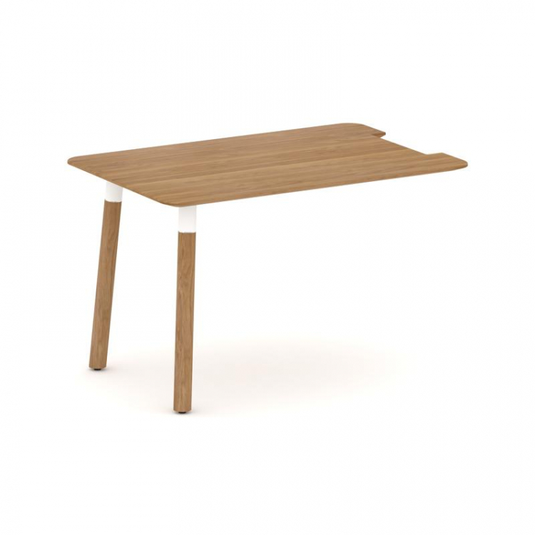 Fresco Брифинг-приставка FR.BR-12 Дуб Светлый/Металл Белый 1200*800*725