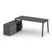 Style Project Direct Стол письменный с греденцией левой SN-6A.SRG-026.M(L) Антрацит/Антрацит/Вяз Бла