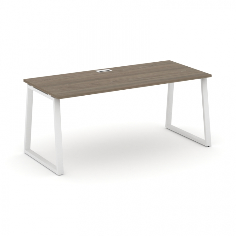 Style Project Direct Стол письменный SN-6T1.SR-024.M Вяз Благородный/Металл Белый/Заглушка Металл Бе