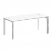 Onix Direct Lux Стол руководителя П-обр. м/к M-O.MP-SRR-5.8 Белый Бриллиант/Нержавеющая Сталь/Хром 1