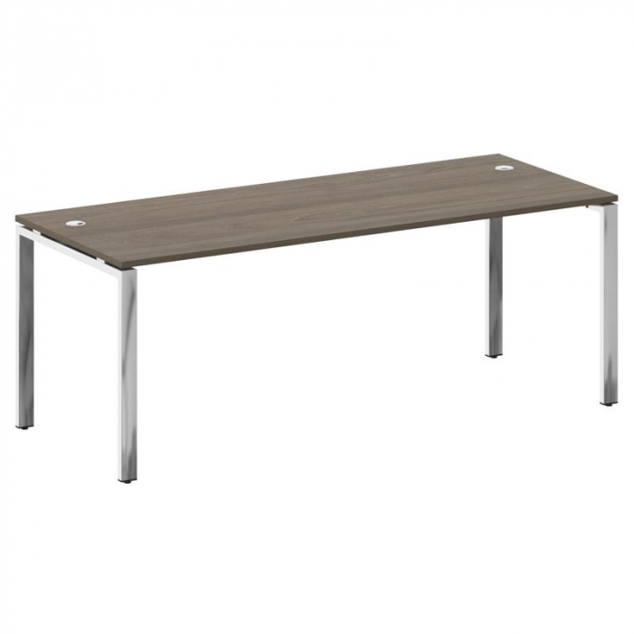 Metal System Direct Стол рабочий руковод. П-обр. м/к БП.СРР-6.8 Вяз Благородный/Нержавеющая Сталь 20