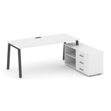 Style Project Direct Стол письменный с греденцией правой SN-6A.SRG-026.M(R) Белый/Металл Антрацит/За