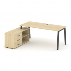 Style Project Direct Стол письменный с греденцией левой SN-6A.SRG-013.M(L) Акация Лорка/Металл Антра