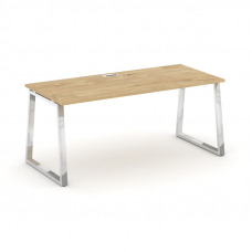 Style Project Direct Lux Стол письменный M-SN-6T1.SR-014.M Тиквуд Светлый/Нержавеющая Сталь/Хром 158