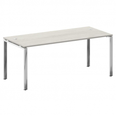 Metal System Direct Стол рабочий руковод. П-обр. м/к БП.СРР-5.8 Дуб Наварра/Нержавеющая Сталь 1800*8