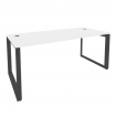 Onix Direct Стол рабочий руководителя на О-образном м/к O.MO-SRR-5.8 Белый Бриллиант/Металл Антрацит