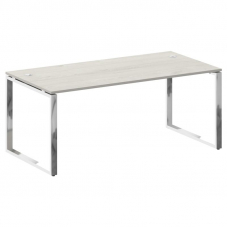 Metal System Direct Стол рабочий руковод. О-обр. м/к БО.СРР-5.9 Дуб Наварра/Нержавеющая Сталь 1800*9