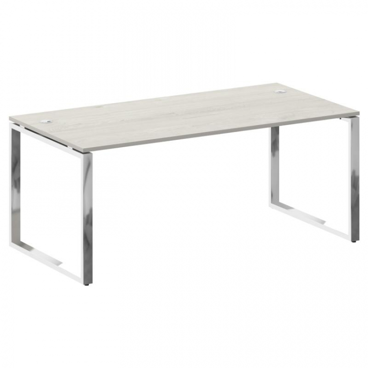 Metal System Direct Стол рабочий руковод. О-обр. м/к БО.СРР-5.9 Дуб Наварра/Нержавеющая Сталь 1800*9