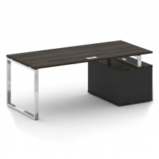 Shift Стол руководителя с опорной тумбой, левый SK.SRT-200 (L) Дуб Мали/Антрацит 2000*904*753