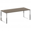 Metal System Direct Стол рабочий руковод. О-обр. м/к БО.СРР-6.9 Вяз Благородный/Нержавеющая Сталь 20