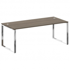 Metal System Direct Стол рабочий руковод. О-обр. м/к БО.СРР-6.9 Вяз Благородный/Нержавеющая Сталь 20