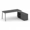 Style Project Direct Стол письменный с греденцией правой SN-6A.SRG-026.M(R) Антрацит/Металл Серый/За