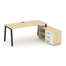 Style Project Direct Стол письменный с греденцией правой SN-6A.SRG-016.M(R) Акация Лорка/Акация Лорк