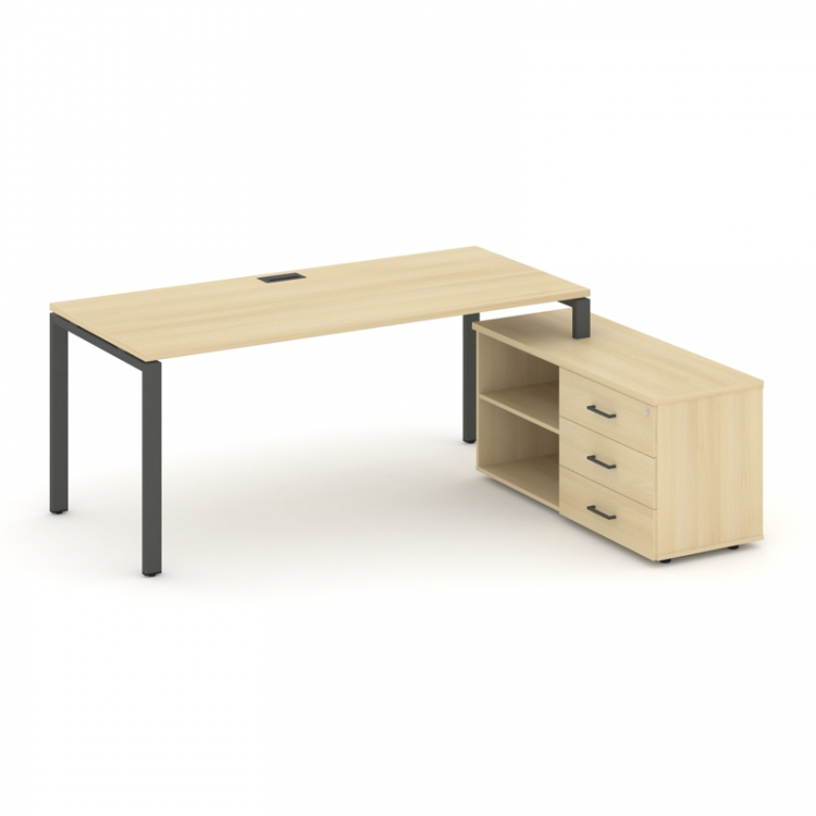 Style Project Direct Стол письменный с греденцией правой SN-6P.SRG-026.M(R) Акация Лорка/Металл Антр