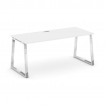Style Project Direct Lux Стол письменный M-SN-6T1.SR-014.M Белый/Нержавеющая Сталь/Хром 1580*700*750