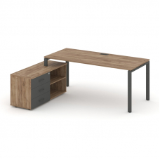 Style Project Direct Стол письменный с греденцией левой SN-6P.SRG-025.M(L) Дуб Табак/Дуб Табак/Антра