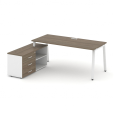 Style Project Direct Стол письменный с греденцией левой SN-6A.SRG-013.M(L) Вяз Благородный/Белый/Вяз