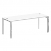 Onix Direct Lux Стол руководителя П-обр. м/к M-O.MP-SRR-6.8 Белый Бриллиант/Нержавеющая Сталь/Хром 1