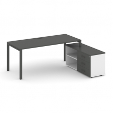 Style Project Direct Стол письменный с греденцией правой SN-6P.SRG-024.M(R) Антрацит/Белый/Антрацит/
