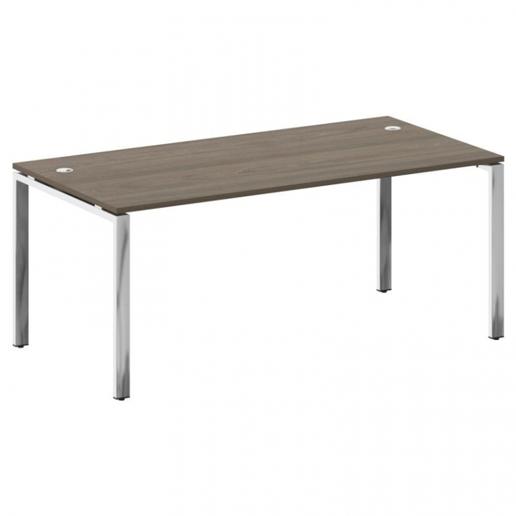 Metal System Direct Стол рабочий руковод. П-обр. м/к БП.СРР-5.9 Вяз Благородный/Нержавеющая Сталь 18