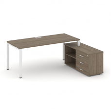 Style Project Direct Стол письменный с греденцией правой SN-6P.SRG-023.M(R) Вяз Благородный/Металл Б