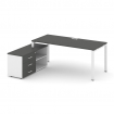 Style Project Direct Стол письменный с греденцией левой SN-6P.SRG-025.M(L) Антрацит/Белый/Антрацит/М