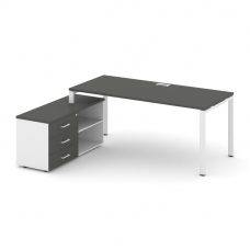 Style Project Direct Стол письменный с греденцией левой SN-6P.SRG-025.M(L) Антрацит/Белый/Антрацит/М