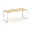 Style Project Direct Стол письменный SN-6T2.SR-025.M Акация Лорка/Металл Белый/Заглушка Металл Белый