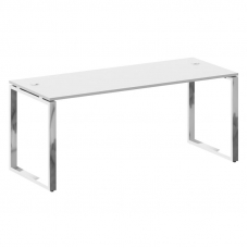 Metal System Direct Стол рабочий руковод. О-обр. м/к БО.СРР-5.7 Белый/Нержавеющая Сталь 1800*720*750