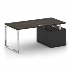 Shift Стол руководителя с опорной тумбой, левый SK.SRT-180 (L) Дуб Мали/Антрацит 1800*904*753
