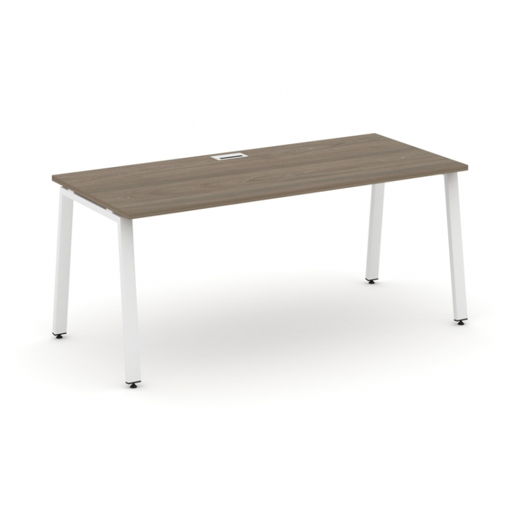 Style Project Direct Стол письменный SN-6A.SR-026.M Вяз Благородный/Металл Белый/Заглушка Металл Бел