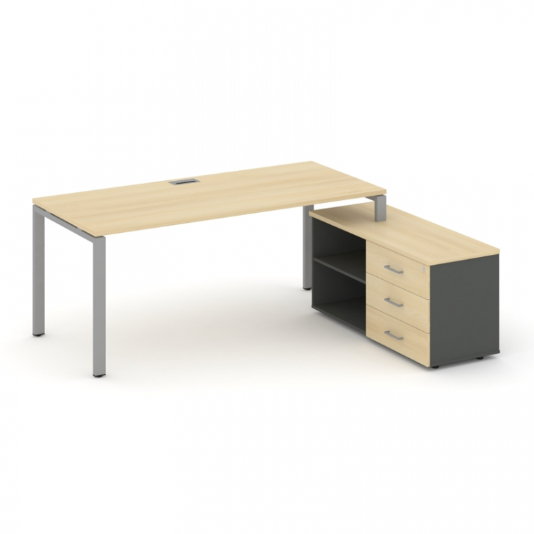 Style Project Direct Стол письменный с греденцией правой SN-6P.SRG-026.M(R) Акация Лорка/Антрацит/Ак