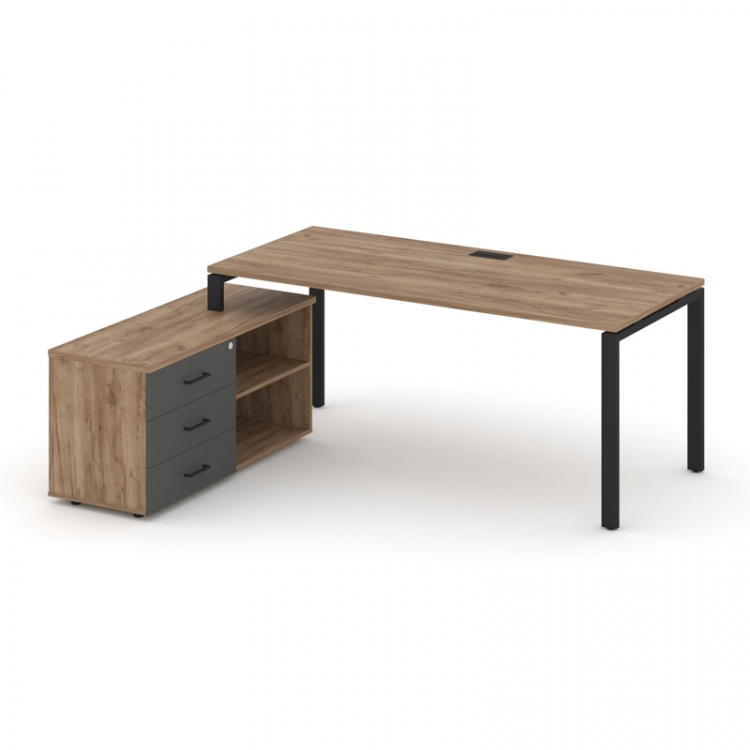 Style Project Direct Стол письменный с греденцией левой SN-6P.SRG-026.M(L) Дуб Табак/Дуб Табак/Антра