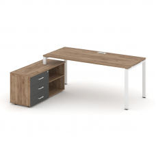 Style Project Direct Стол письменный с греденцией левой SN-6P.SRG-023.M(L) Дуб Табак/Дуб Табак/Антра