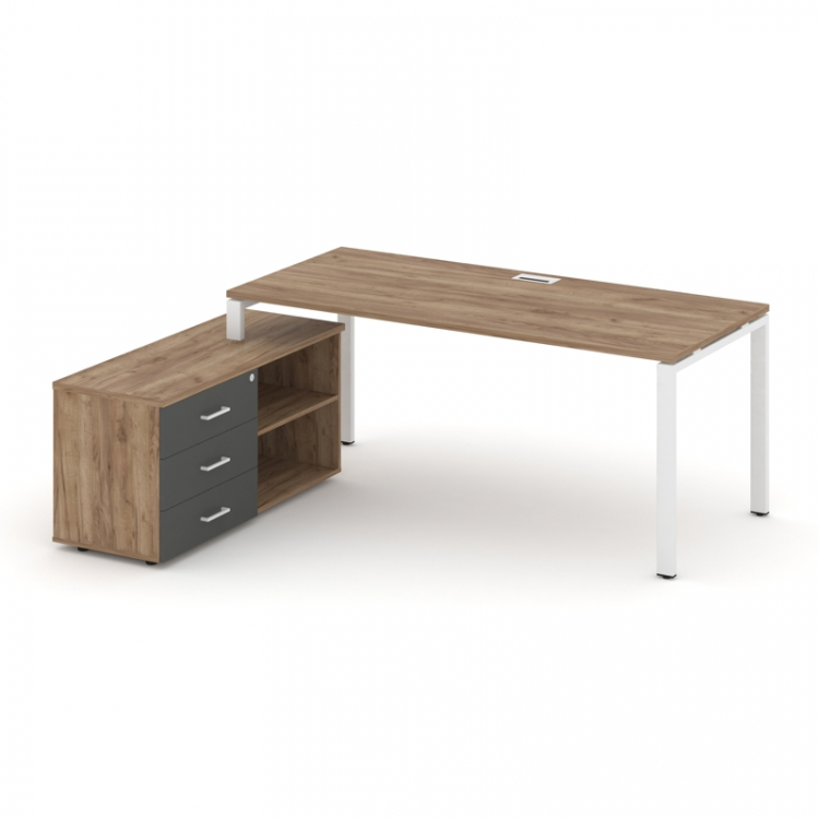 Style Project Direct Стол письменный с греденцией левой SN-6P.SRG-023.M(L) Дуб Табак/Дуб Табак/Антра