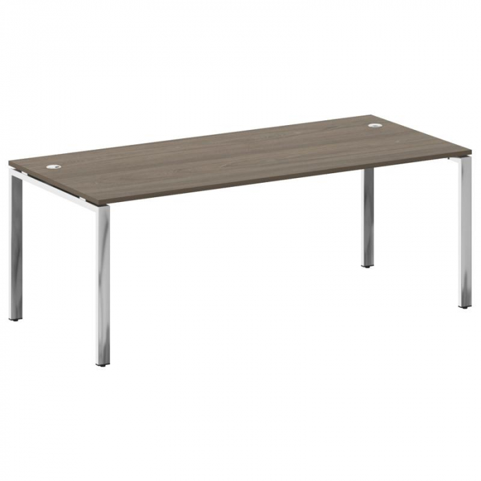 Metal System Direct Стол рабочий руковод. П-обр. м/к БП.СРР-6.9 Вяз Благородный/Нержавеющая Сталь 20