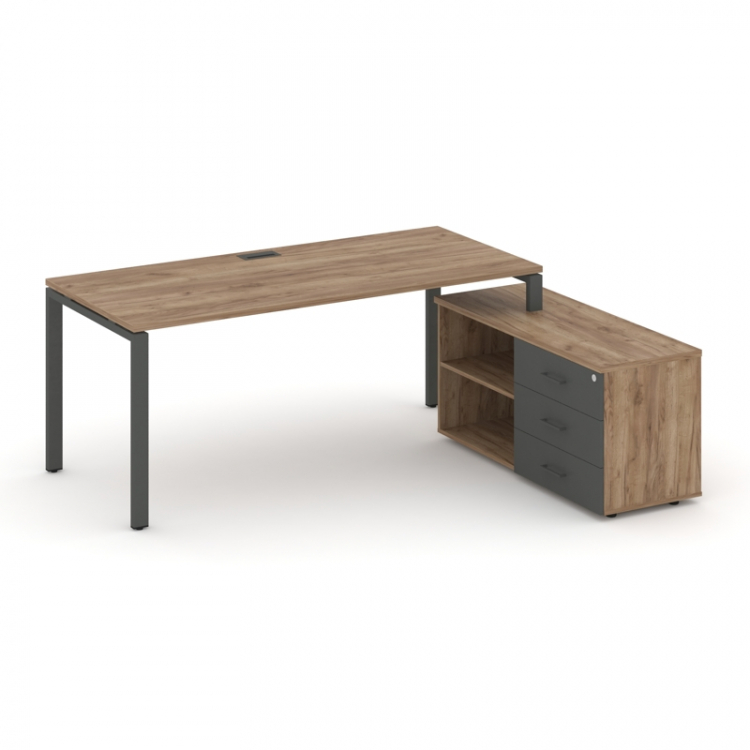 Style Project Direct Стол письменный с греденцией правой SN-6P.SRG-015.M(R) Дуб Табак/Дуб Табак/Антр