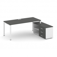 Style Project Direct Стол письменный с греденцией правой SN-6P.SRG-013.M(R) Антрацит/Белый/Антрацит/