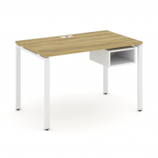 Concept Стол рабочий с подвесной тумбой с 1 открытой нишей CN.SP-102 Дуб Винченцо/Белый Бриллиант/Ме