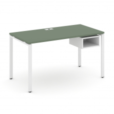 Concept Стол рабочий с подвесной тумбой с 1 открытой нишей CN.SP-101 Кобо/Белый Бриллиант/Металл Бел