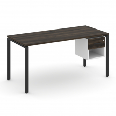 Concept Стол рабочий с подвесной тумбой 1 открытой нишей и одним ящ. CN.SP-120 B Дуб Мали/Белый Брил