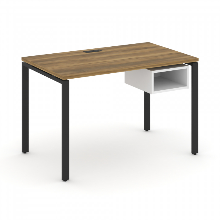 Concept Стол рабочий с подвесной тумбой с 1 открытой нишей CN.SP-102 Сандал Янтарный/Белый Бриллиант