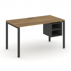 Concept Стол рабочий с подвесной тумбой с 2 открытыми нишами CN.SP-108 Сандал Янтарный/Антрацит/Мета