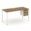 Concept Стол рабочий с подвесной тумбой с 2 ящ. CN.SP-116 W Сандал Янтарный/Белый Бриллиант/Металл Б
