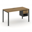 Concept Стол рабочий с подвесной тумбой 1 открытой нишей и одним ящ. CN.SP-120 A Сандал Янтарный/Ант
