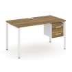Concept Стол рабочий с подвесной тумбой с 2 ящ. CN.SP-115 W Сандал Янтарный/Белый Бриллиант/Металл Б