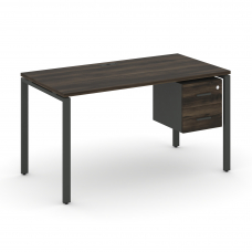 Concept Стол рабочий с подвесной тумбой с 2 ящ. CN.SP-115 A Дуб Мали/Антрацит/Металл Антрацит 1380*7