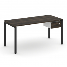 Concept Стол рабочий с подвесной тумбой с одним ящ. CN.SP-112 B Дуб Мали/Белый Бриллиант/Металл Черн